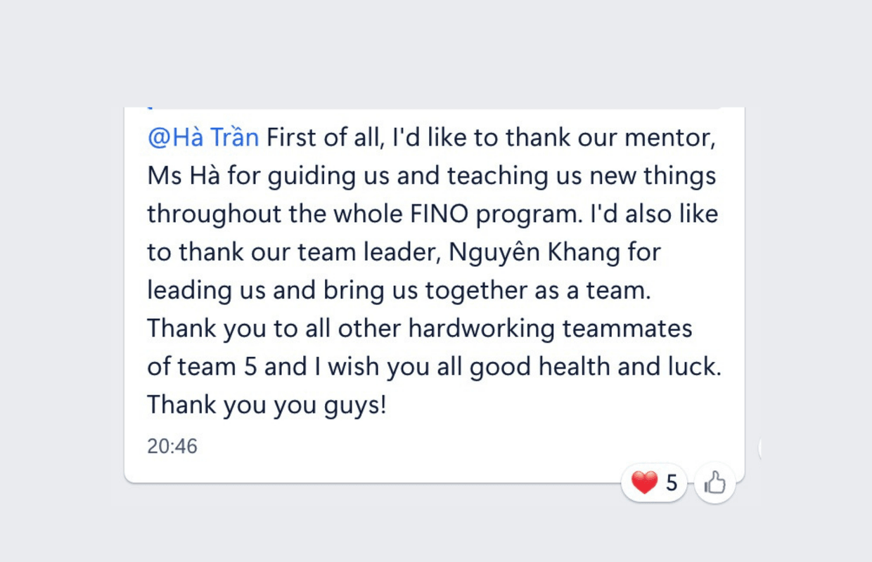 FINO testimonial